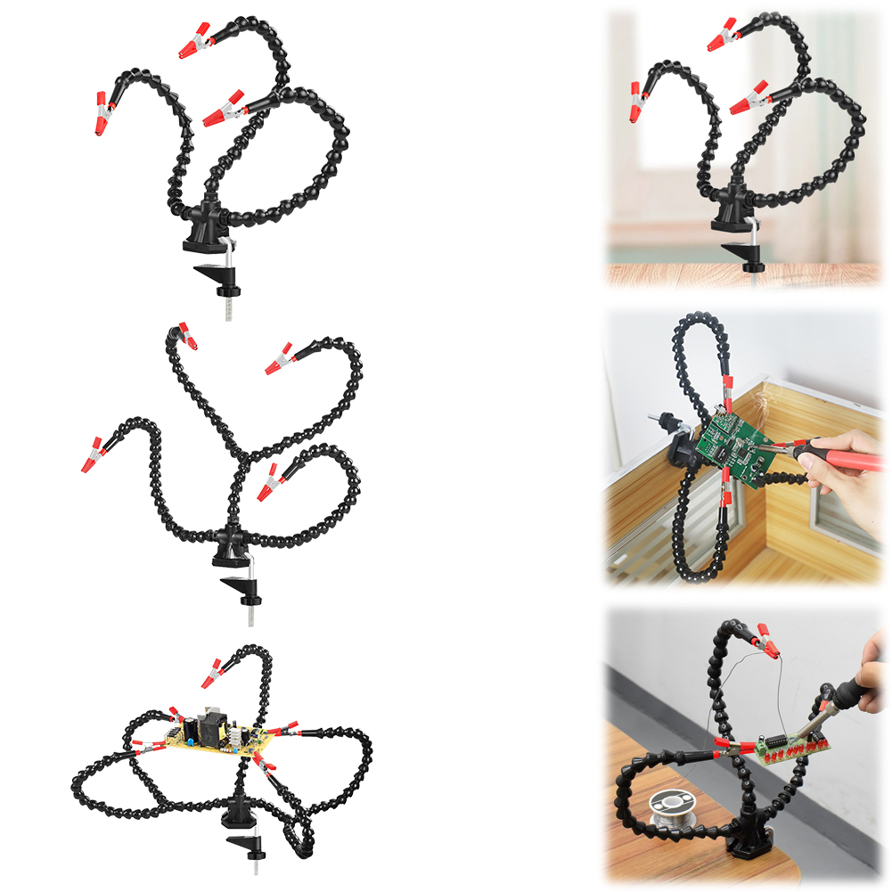 Jewelry Repair & Watches Reviews - โต๊ะ CLAMP การประสาน เครื่องมือมือที่สาม 3/4/5 ชิ้นแขนยืดหยุ่น