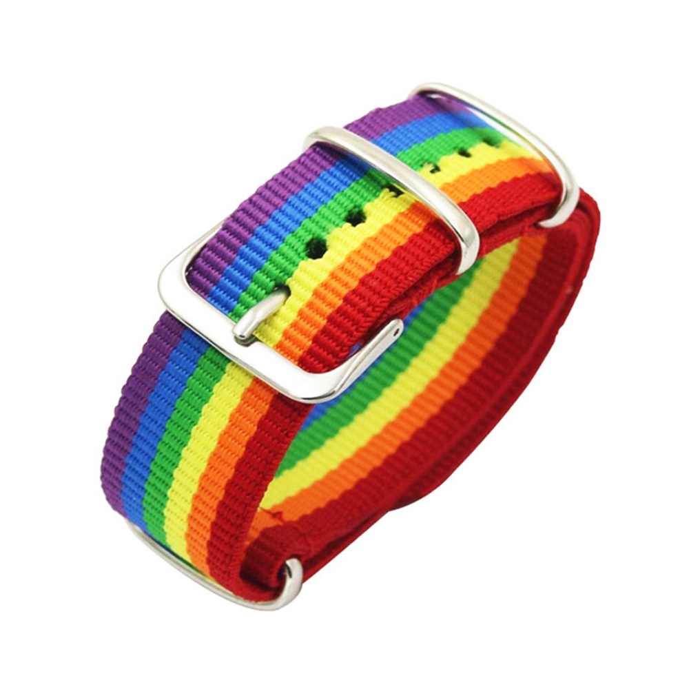 Jewelry Type Watches - ไนล่อนไนลอนสายรุ้งสำหรับบุรุษและสตรีเลสเบี้ยนเกย์ Bisexuals คู่มิตรภาพ Ins แฟชั่น Braided