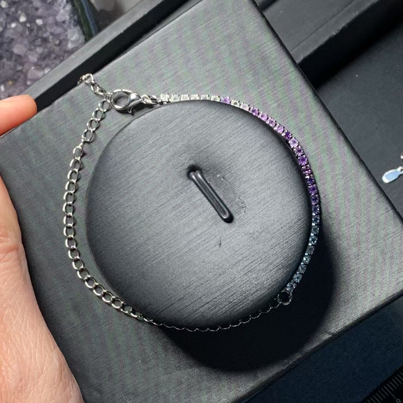 HEYYA STONE ธรรมชาติ Amethyst  - Gemstone Bracelet Healing บทวิจารณ์และราคา