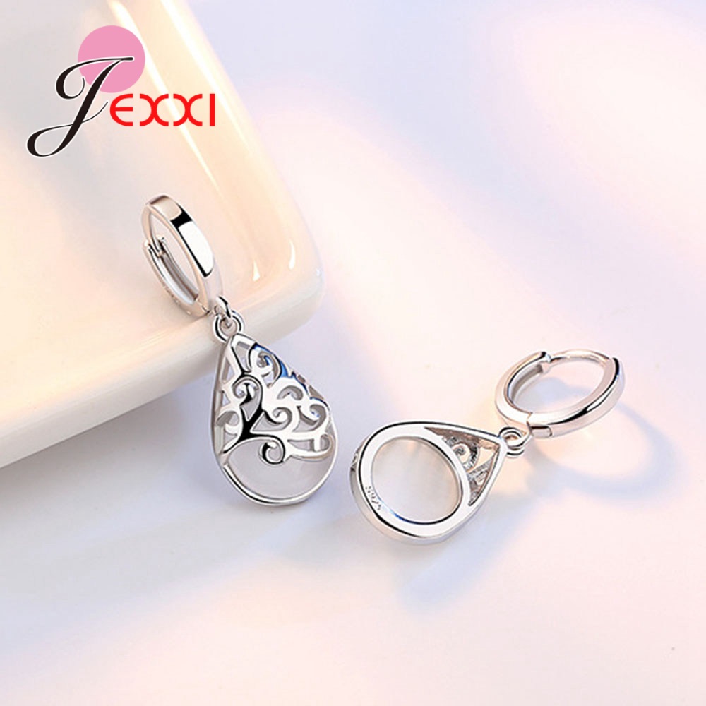 ของแท้ 925 เงินสเตอร์ลิง Moonl - Opal Earrings Dangle บทวิจารณ์และราคา