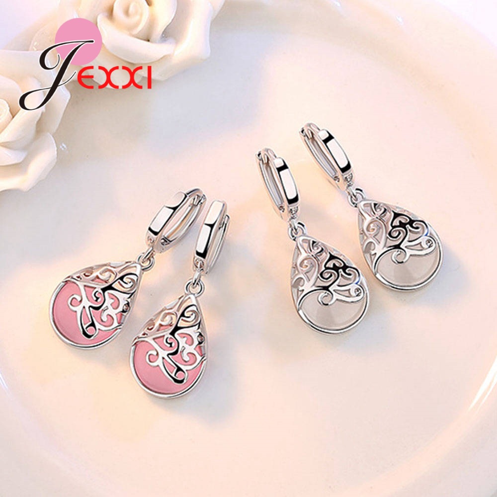 ของแท้ 925 เงินสเตอร์ลิง Moonl - Opal Earrings Dangle บทวิจารณ์และราคา