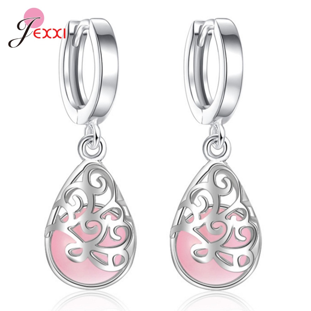 ของแท้ 925 เงินสเตอร์ลิง Moonl - Opal Earrings Dangle บทวิจารณ์และราคา