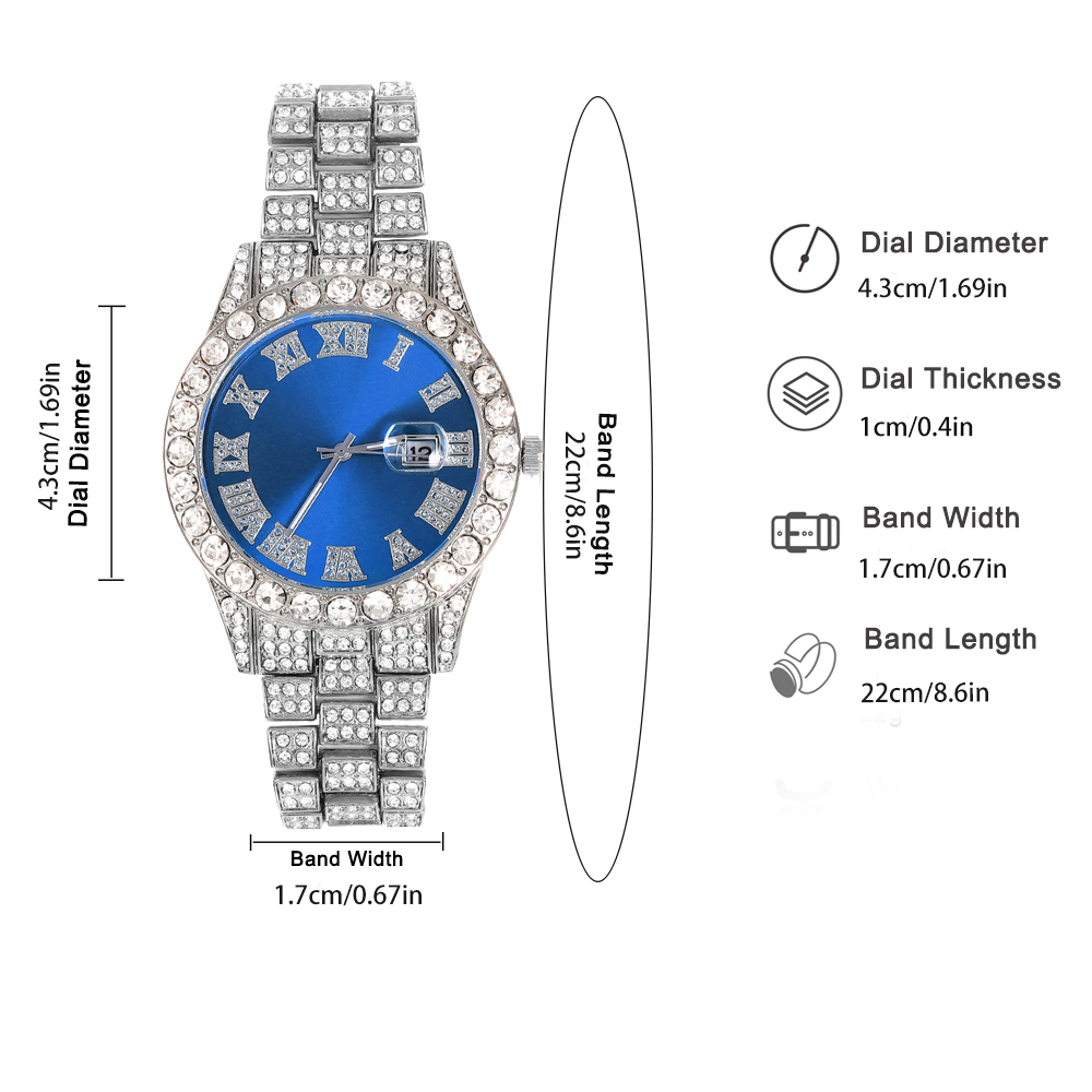 3pcs Hip-Hop นาฬิกาชุดเครื่องป - Jewelry Type Watches บทวิจารณ์และราคา