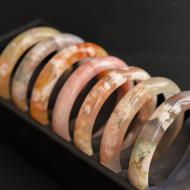 กำไลข้อมือหินอาเกตดอกไม้อัญมณี - Gemstone Bracelet Healing บทวิจารณ์และราคา