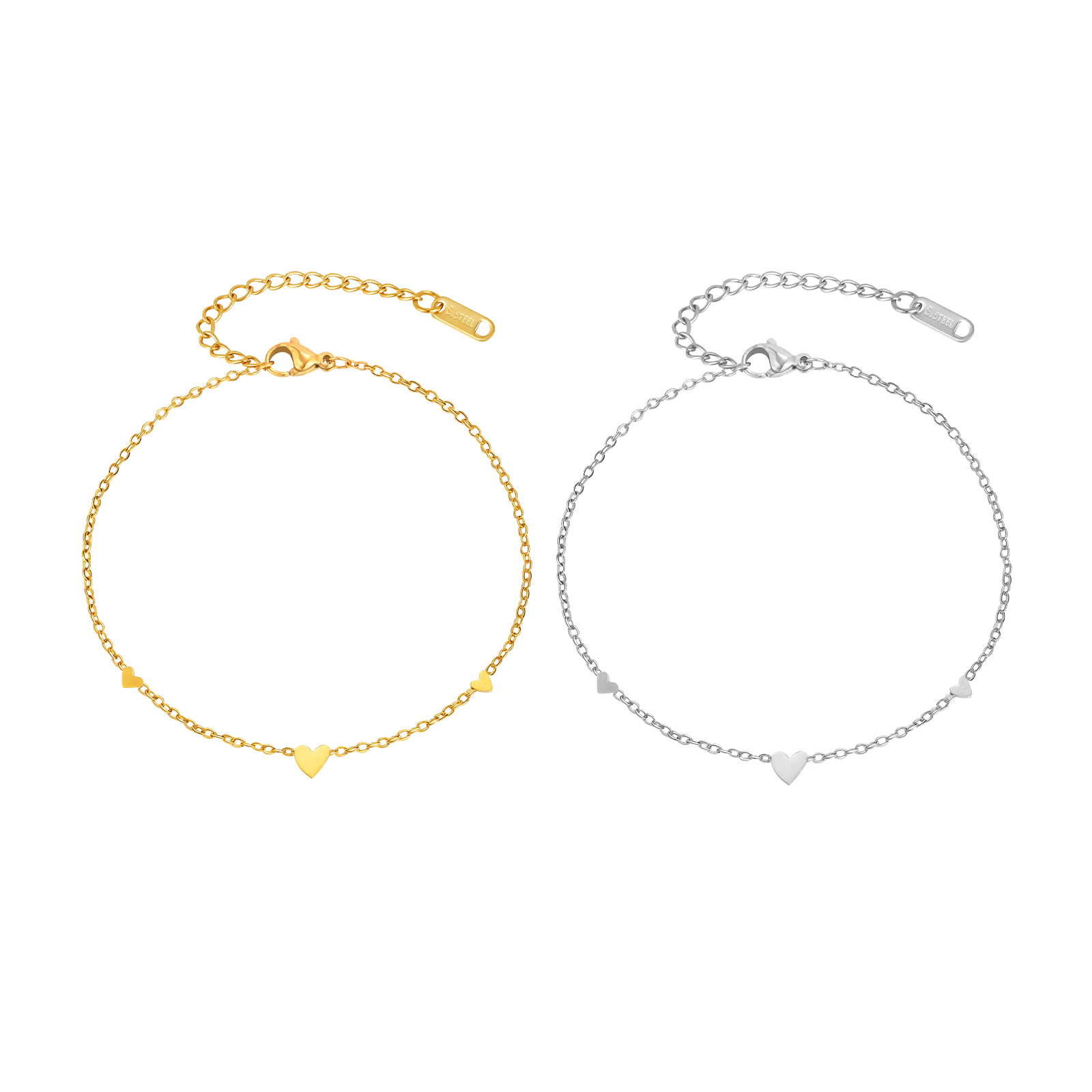 สแตนเลสสตีลหัวใจ Anklets สําหร - Jc Jewelry & Watches บทวิจารณ์และราคา