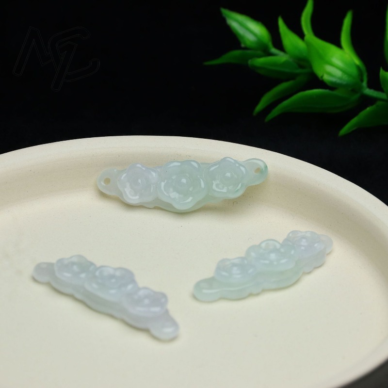 1 ชิ้น จี้หยกธรรมชาติรูปดอกไม้ - The Jewelry & Watches บทวิจารณ์และราคา