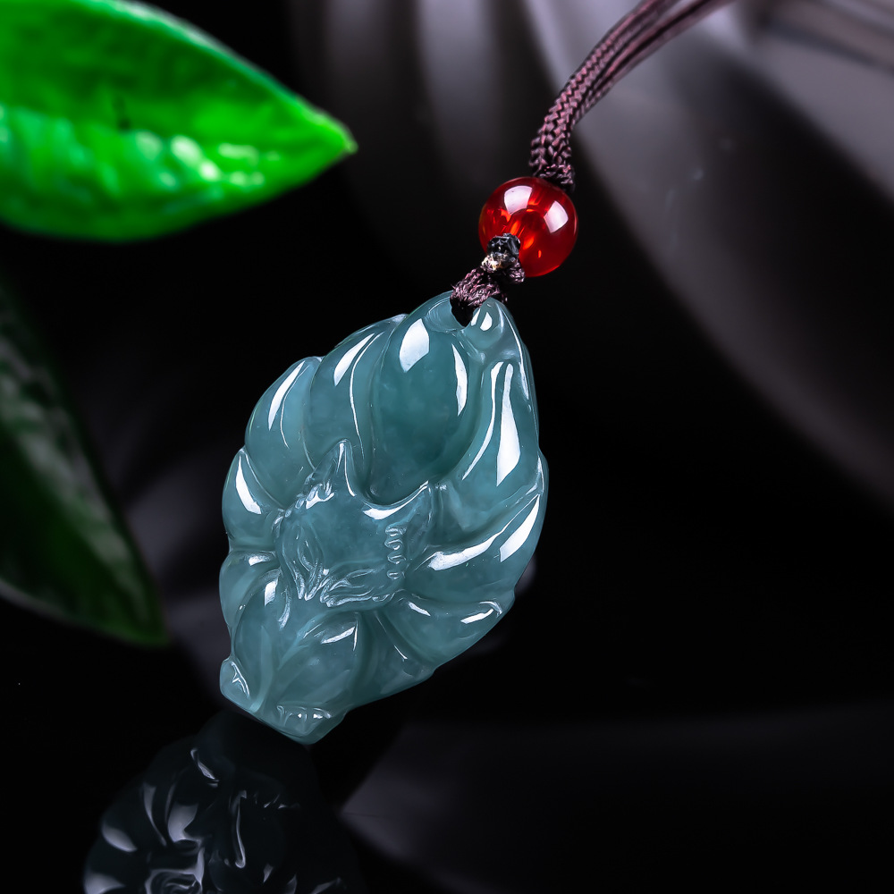 หยกพม่าธรรมชาติจี้รูปสุนัขจิ้ง - The Jewelry & Watches บทวิจารณ์และราคา