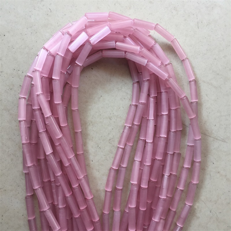 4*13 มม.หลอด Rose สีชมพู CAT E - Gemstone Bracelet Healing บทวิจารณ์และราคา