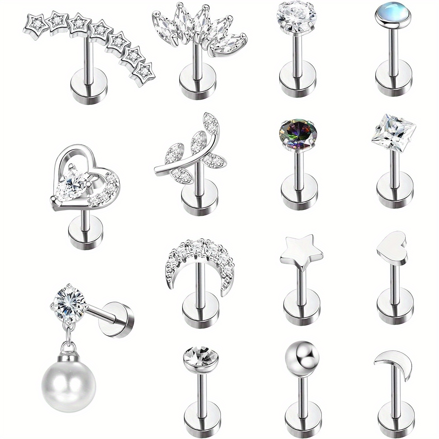 Drperfect สแตนเลสสตีลกระดูกอ่อ - Opal Earrings Dangle บทวิจารณ์และราคา