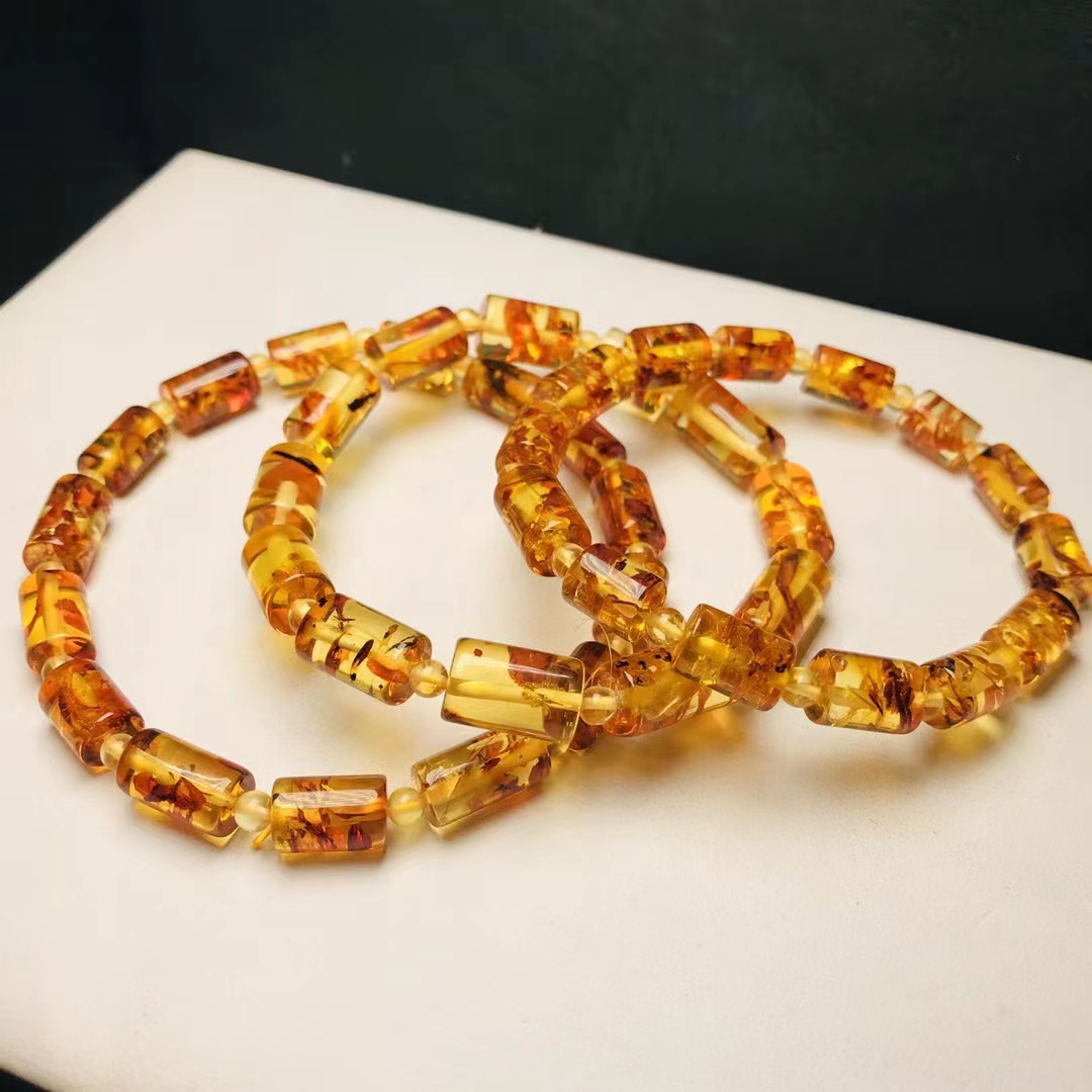 สร้อยข้อมือลูกปัดอำพันสีแดงธรร - Gemstone Bracelet Healing บทวิจารณ์และราคา
