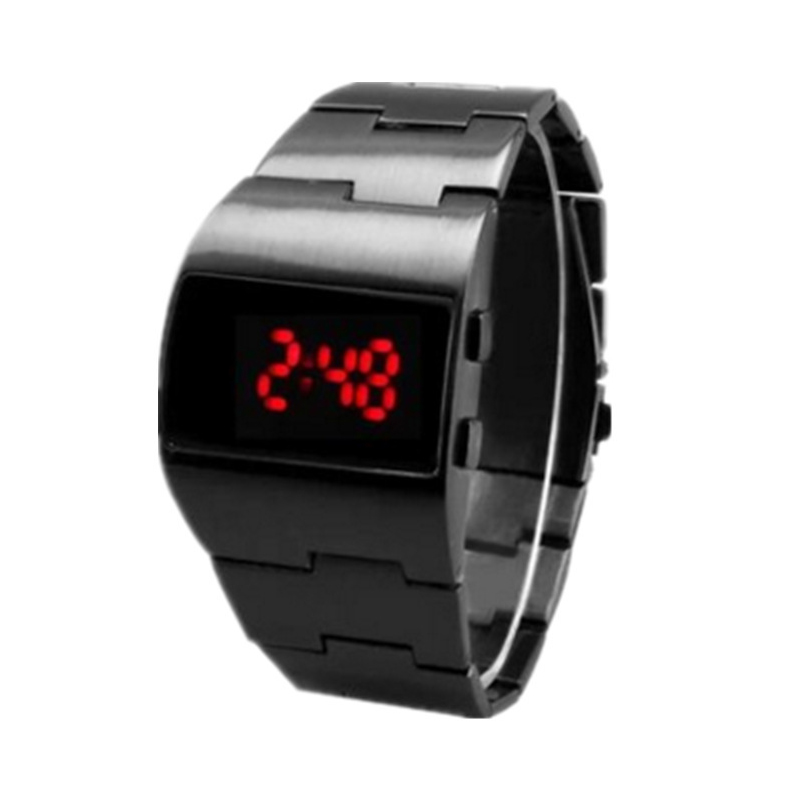 Digital Mens นาฬิกาสีดําสร้อยข - Jewelry Type Watches บทวิจารณ์และราคา