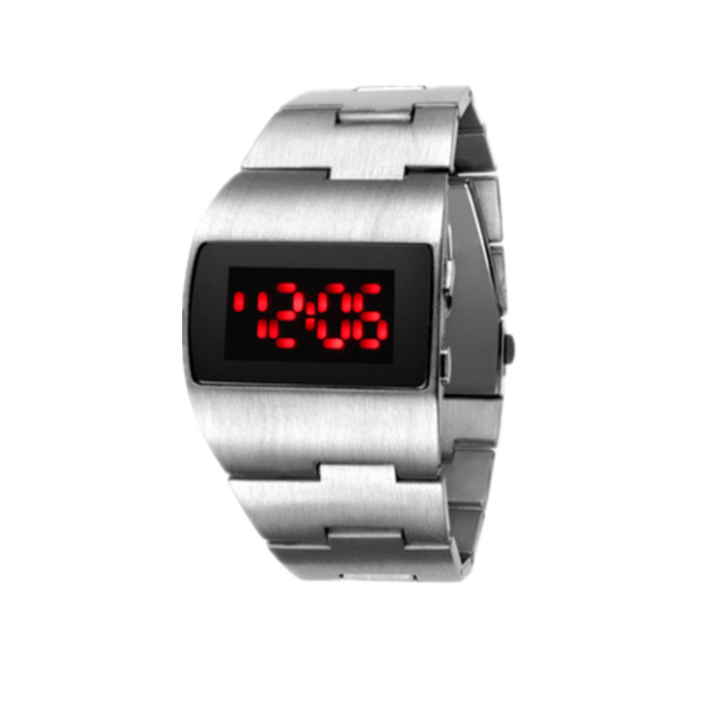 Digital Mens นาฬิกาสีดําสร้อยข - Jewelry Type Watches บทวิจารณ์และราคา