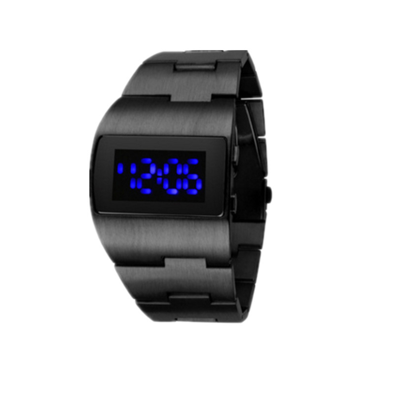 Digital Mens นาฬิกาสีดําสร้อยข - Jewelry Type Watches บทวิจารณ์และราคา