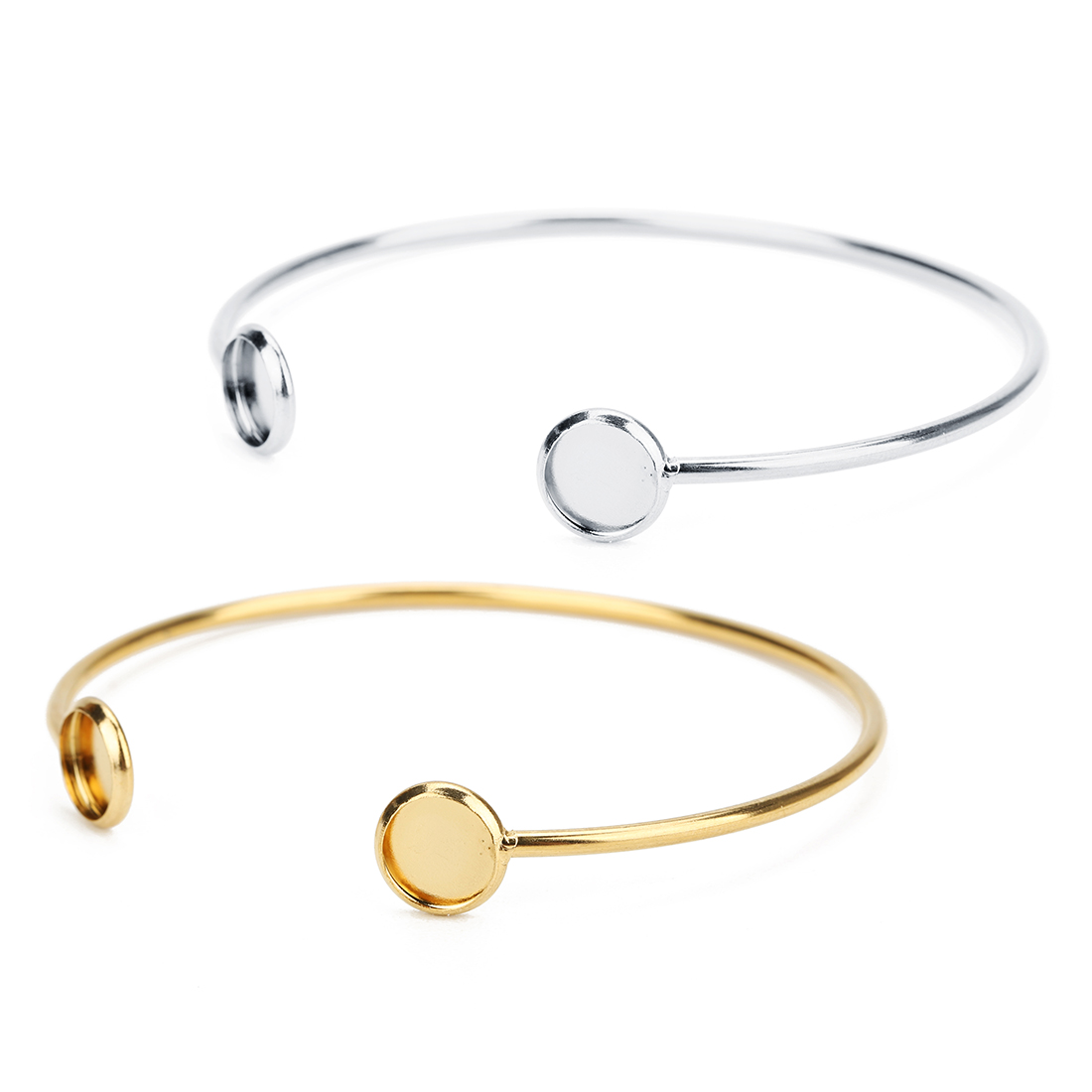 ฐานกำไลข้อมือสแตนเลสขนาด 16.6  - Cuff Bangle Bracelet บทวิจารณ์และราคา