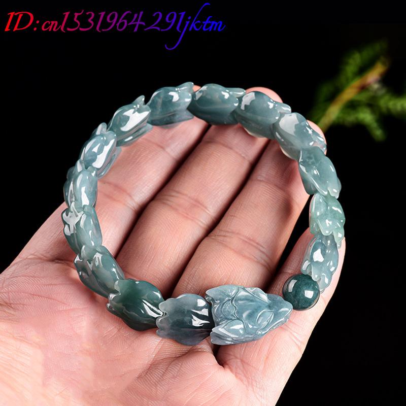 กำไลหยกพม่าสีน้ำเงินแกะสลักลาย - The Jewelry & Watches บทวิจารณ์และราคา