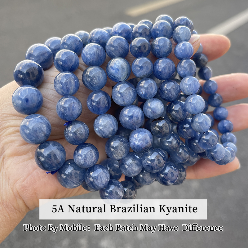 กำไลข้อมือไคยาไนต์ธรรมชาติจากบ - Gemstone Bracelet Healing บทวิจารณ์และราคา