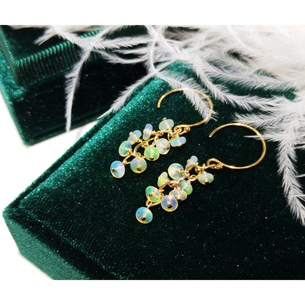 Lii Ji ธรรมชาติเอธิโอเปียโอปอล - Opal Earrings Dangle บทวิจารณ์และราคา