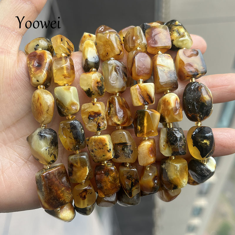 กำไลข้อมืออำพันแท้ 100% สำหรับ - Gemstone Bracelet Healing บทวิจารณ์และราคา