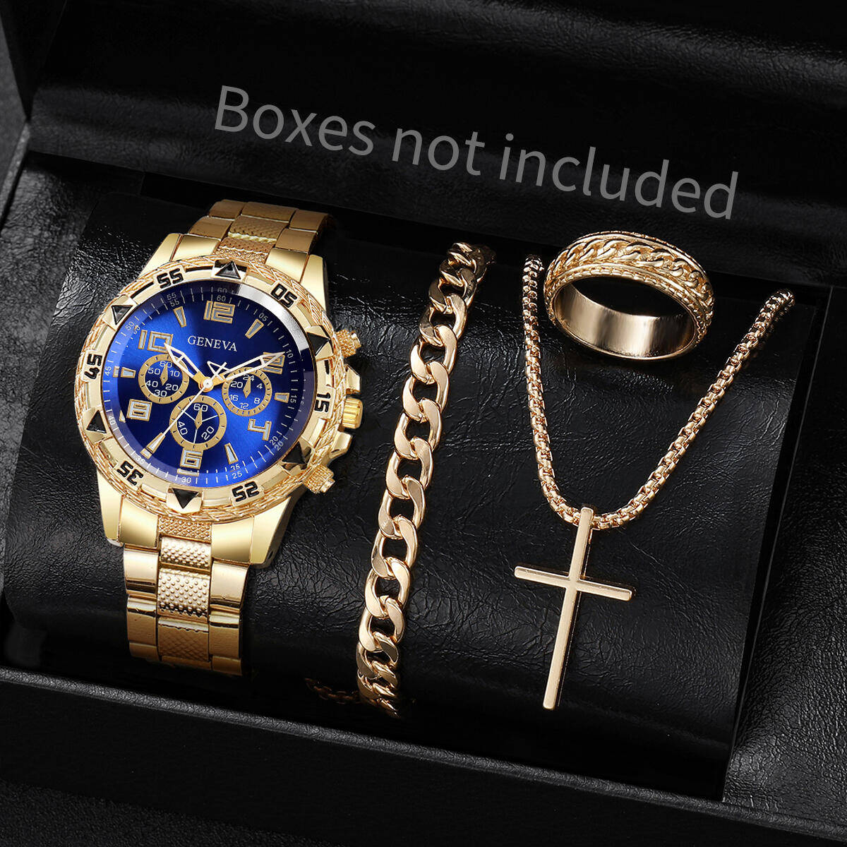 4 ชิ้น/เซ็ตแฟชั่นผู้ชายนาฬิกาธ - Jewelry Type Watches บทวิจารณ์และราคา