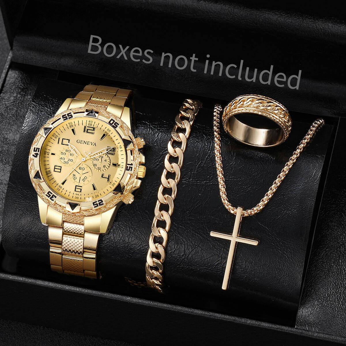 4 ชิ้น/เซ็ตแฟชั่นผู้ชายนาฬิกาธ - Jewelry Type Watches บทวิจารณ์และราคา