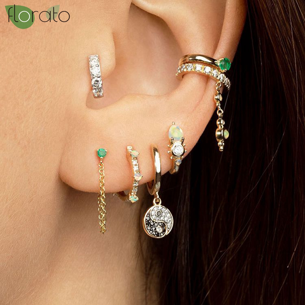 925 เงินสเตอร์ลิงเข็มประณีตขนา - Opal Earrings Dangle บทวิจารณ์และราคา