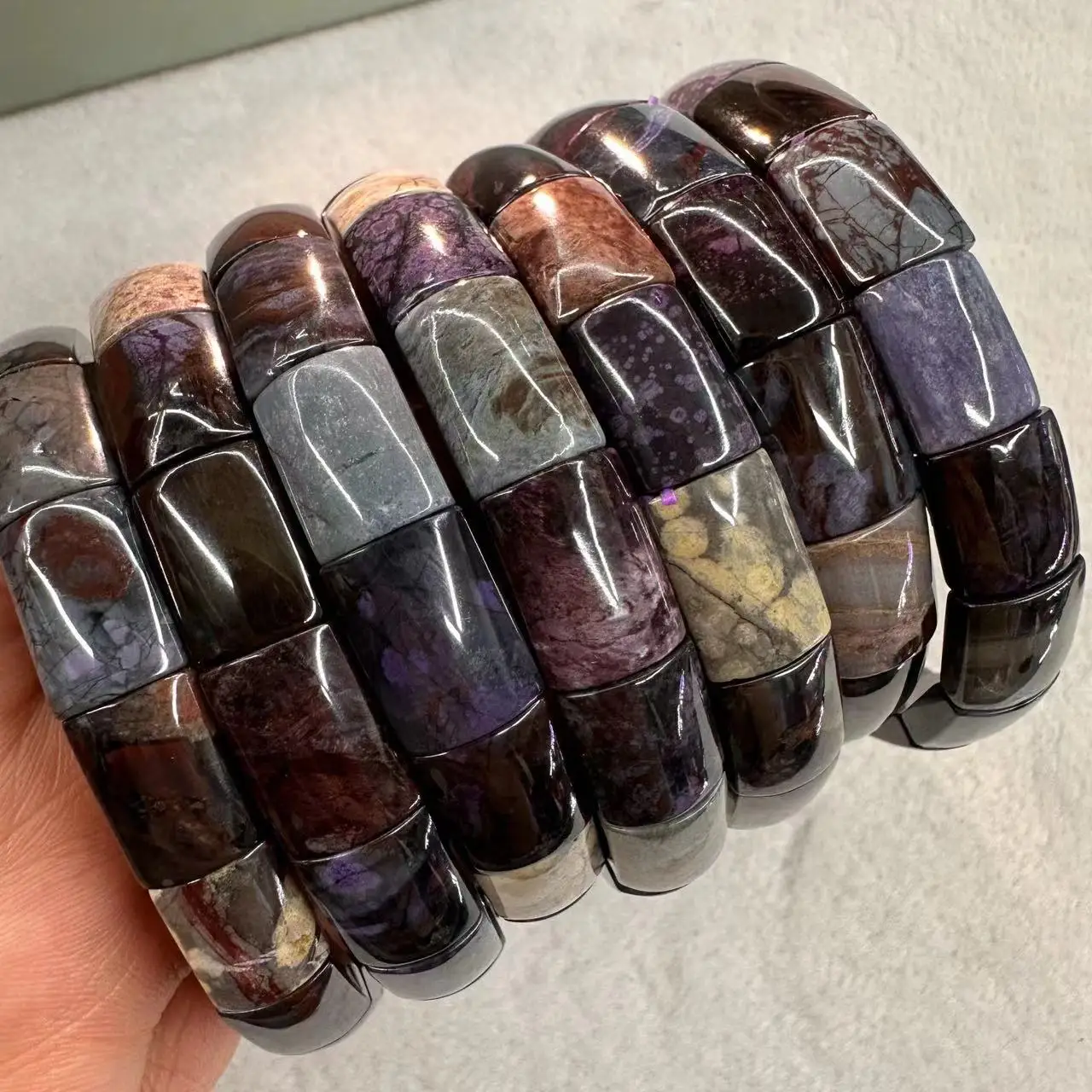 AAA ธรรมชาติ Sugilite สร้อยข้อ - Gemstone Bracelet Healing บทวิจารณ์และราคา
