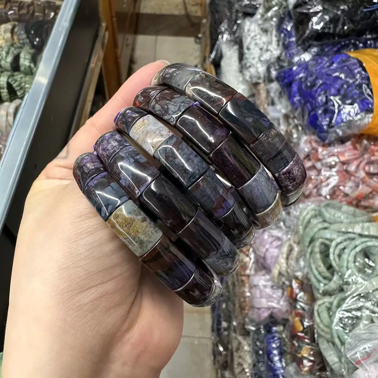 AAA ธรรมชาติ Sugilite สร้อยข้อ - Gemstone Bracelet Healing บทวิจารณ์และราคา