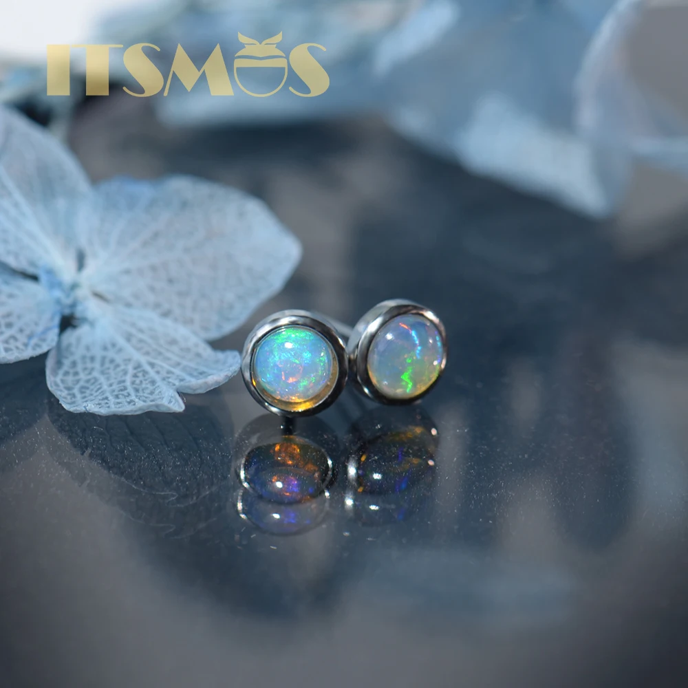 ITSMOS อัญมณีธรรมชาติโอปอล 6 ม - Opal Earrings Dangle บทวิจารณ์และราคา