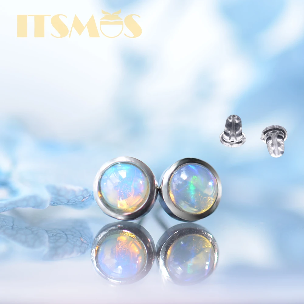 ITSMOS อัญมณีธรรมชาติโอปอล 6 ม - Opal Earrings Dangle บทวิจารณ์และราคา