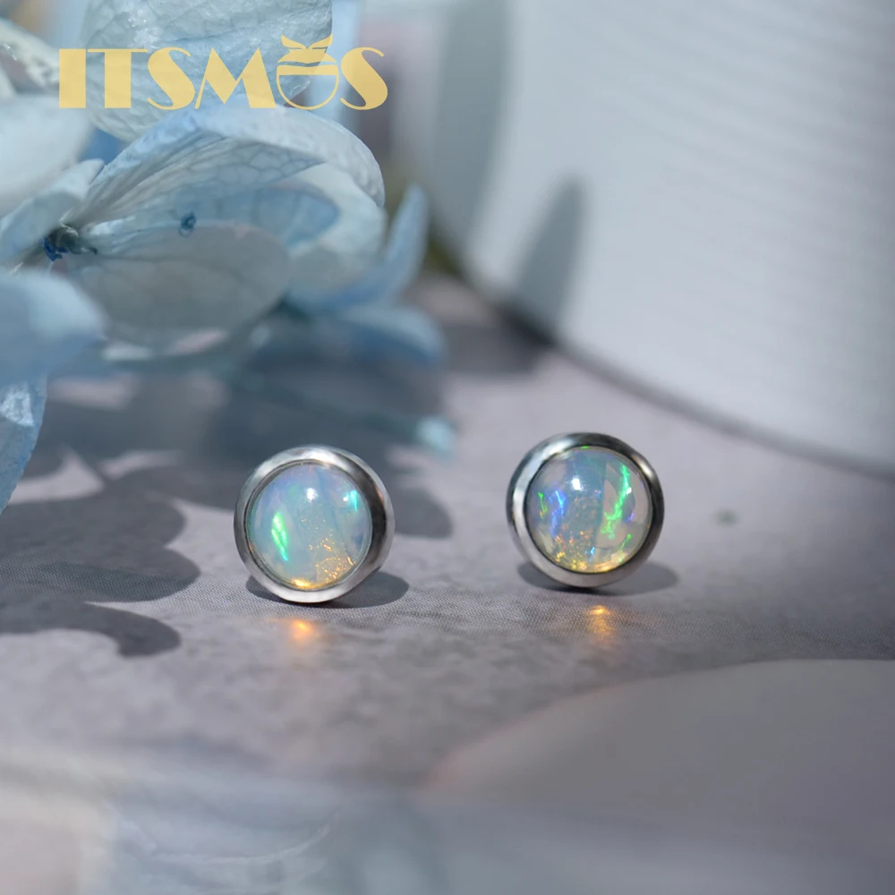 ITSMOS อัญมณีธรรมชาติโอปอล 6 ม - Opal Earrings Dangle บทวิจารณ์และราคา