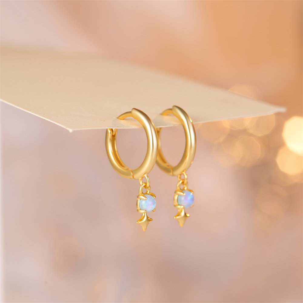 ROXI สีขาวโอปอล Drop Hoop ต่าง - Opal Earrings Dangle บทวิจารณ์และราคา